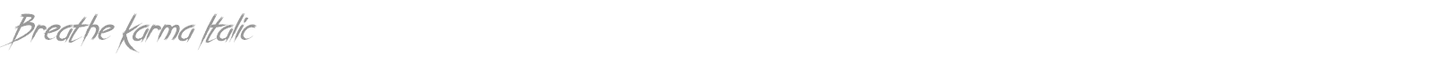 Breathe Karma font preview